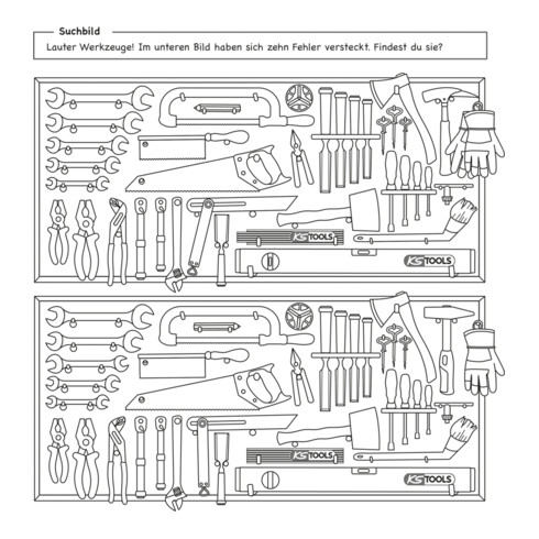 KS Tools Werkzeuge-Malbuch für Kinder