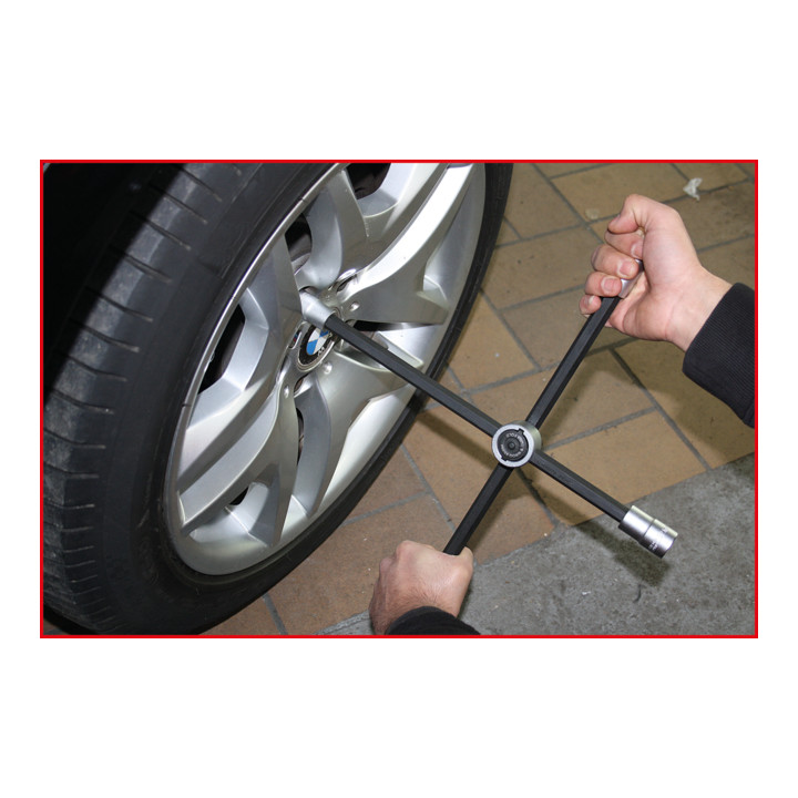 KS Tools wielmoersleutel met slipkoppeling voor auto's, 1/2 "x17x19x21mm