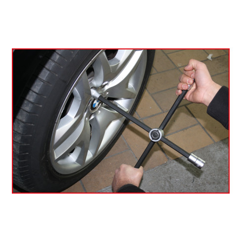 KS Tools wielmoersleutel met slipkoppeling voor auto's, 1/2 "x17x19x21mm