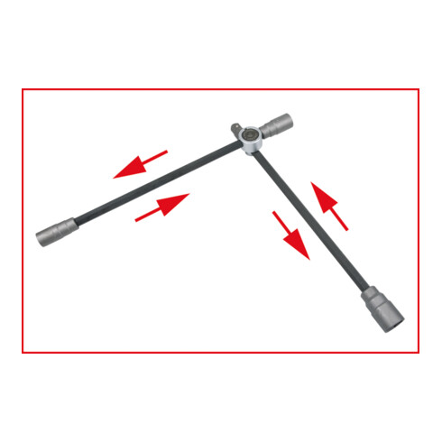 KS Tools wielmoersleutel met slipkoppeling voor auto's, 3/4 "x24x27x32mm