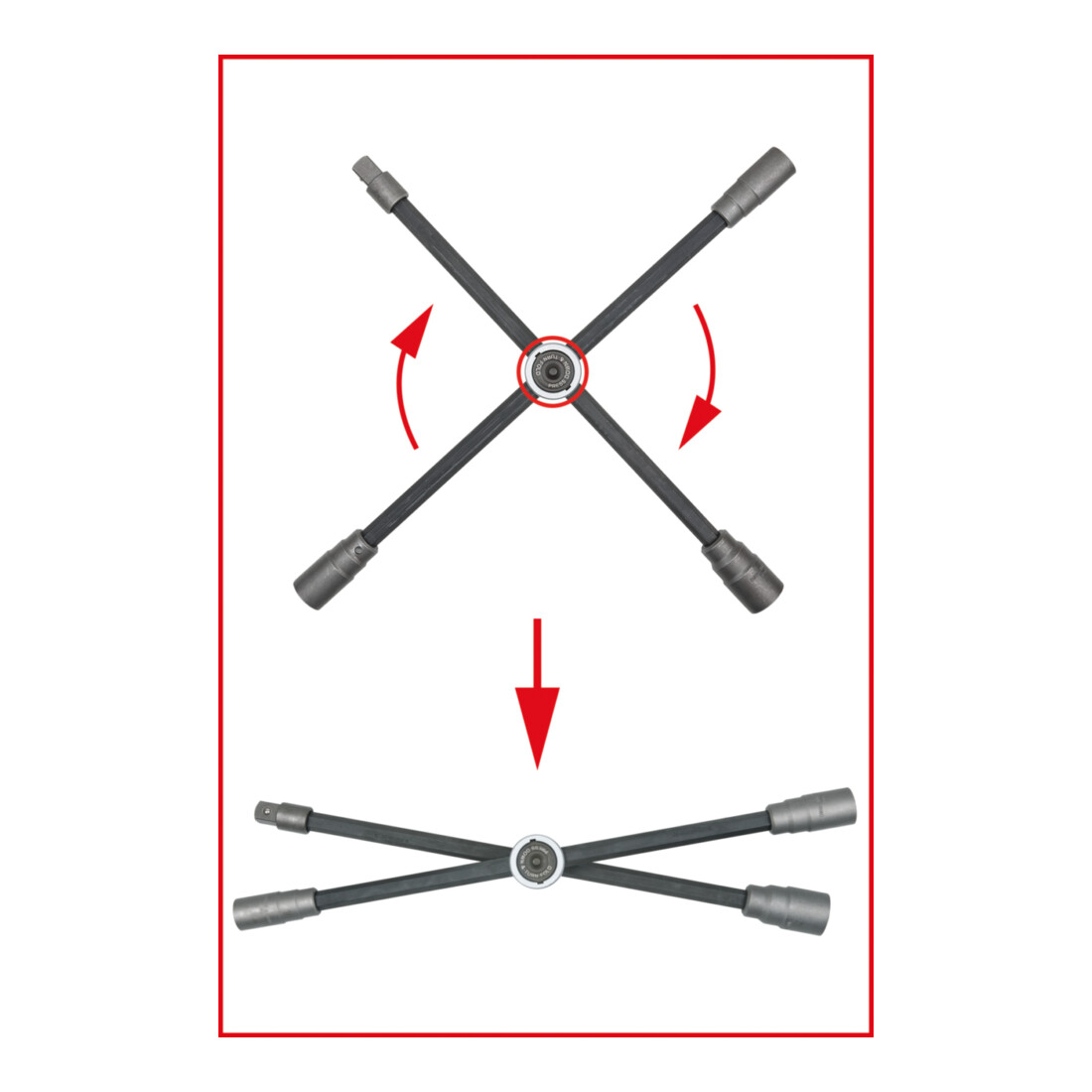 KS Tools wielmoersleutel met slipkoppeling voor auto's, 3/4 "x24x27x32mm