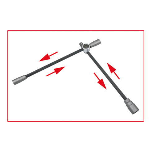 KS Tools wielmoersleutel met slipkoppeling voor auto's, 3/4 "x24x27x32mm