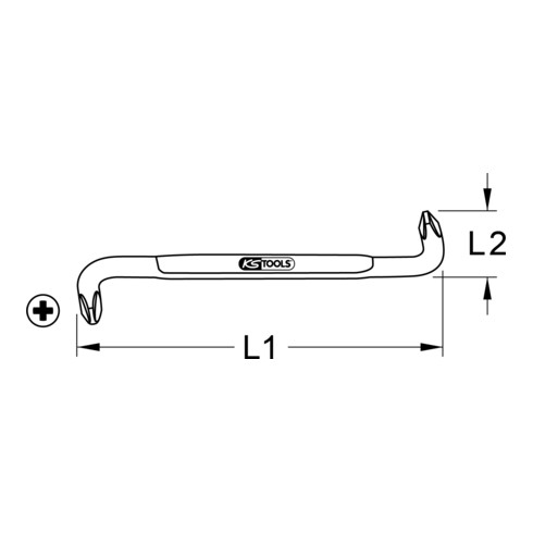 KS Tools Winkelschraubendreher PH