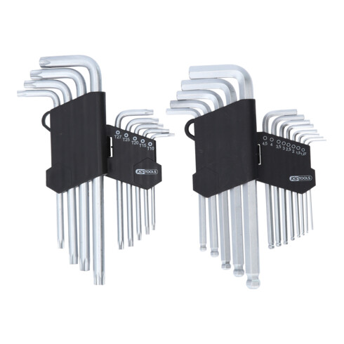 KS Tools Winkelstiftschlüssel-Satz, TX, Innensechskant, 22-tlg