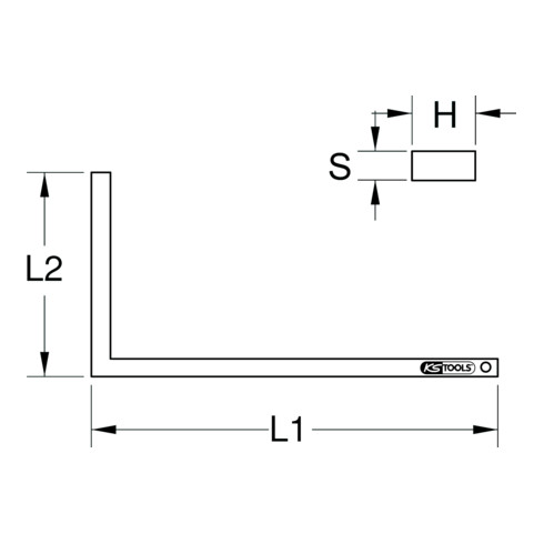 KS Tools Zimmermannswinkel, 800mm