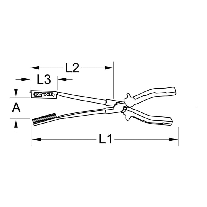 KS Tools Zündkerzenstecker-Zange, kurz
