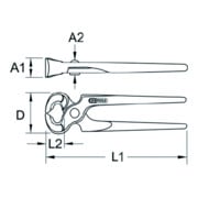KS Tools zware bijt tang, 200mm-4