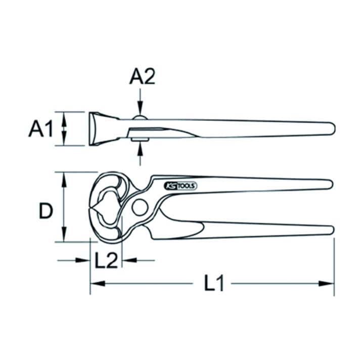 KS Tools zware bijt tang, 200mm