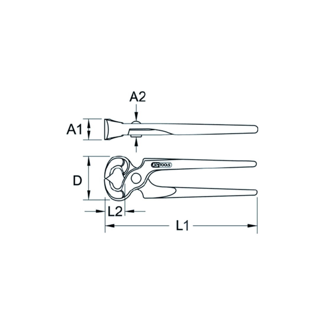 KS Tools zware bijt tang, 200mm
