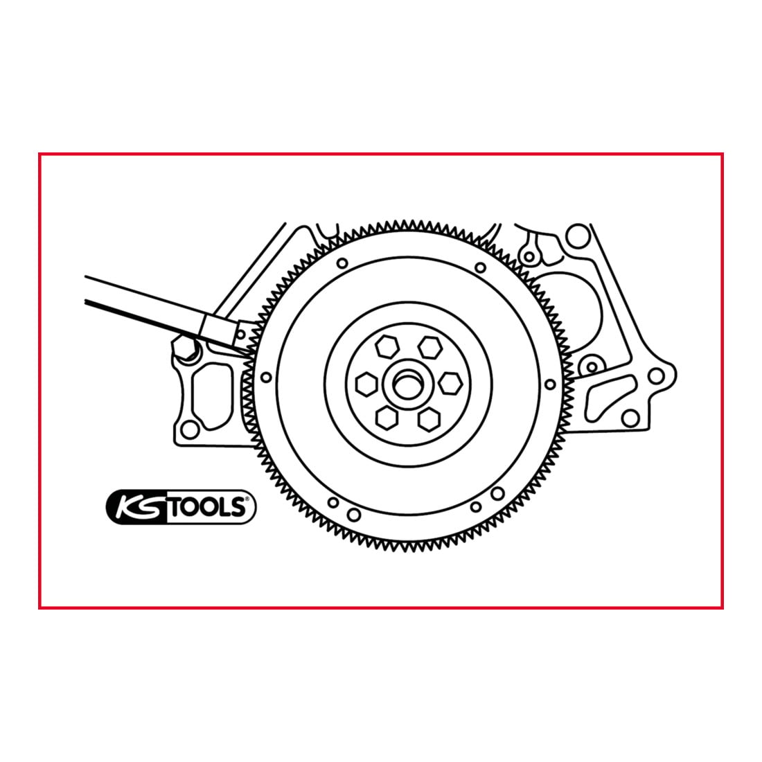 KS Tools zwenkwiel vasthoud sleutel, 255mm