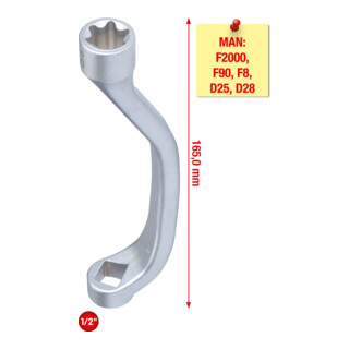 KS Tools Zylinderkopf-Schlüssel MAN, 1/2 Zoll , E20