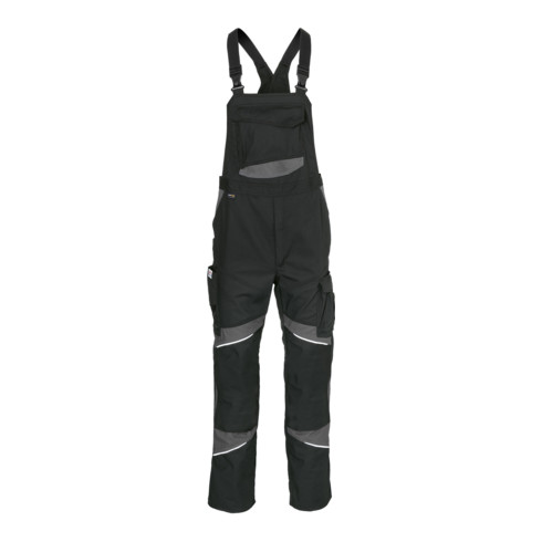 Kübler ACTIVIQ cotton+ Latzhose schwarz/anthrazit 90