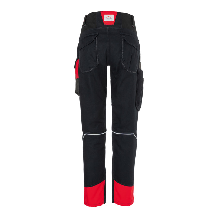 Kübler Damenhose BODYFORCE schwarz/mittelrot Form 2325 Größe 36