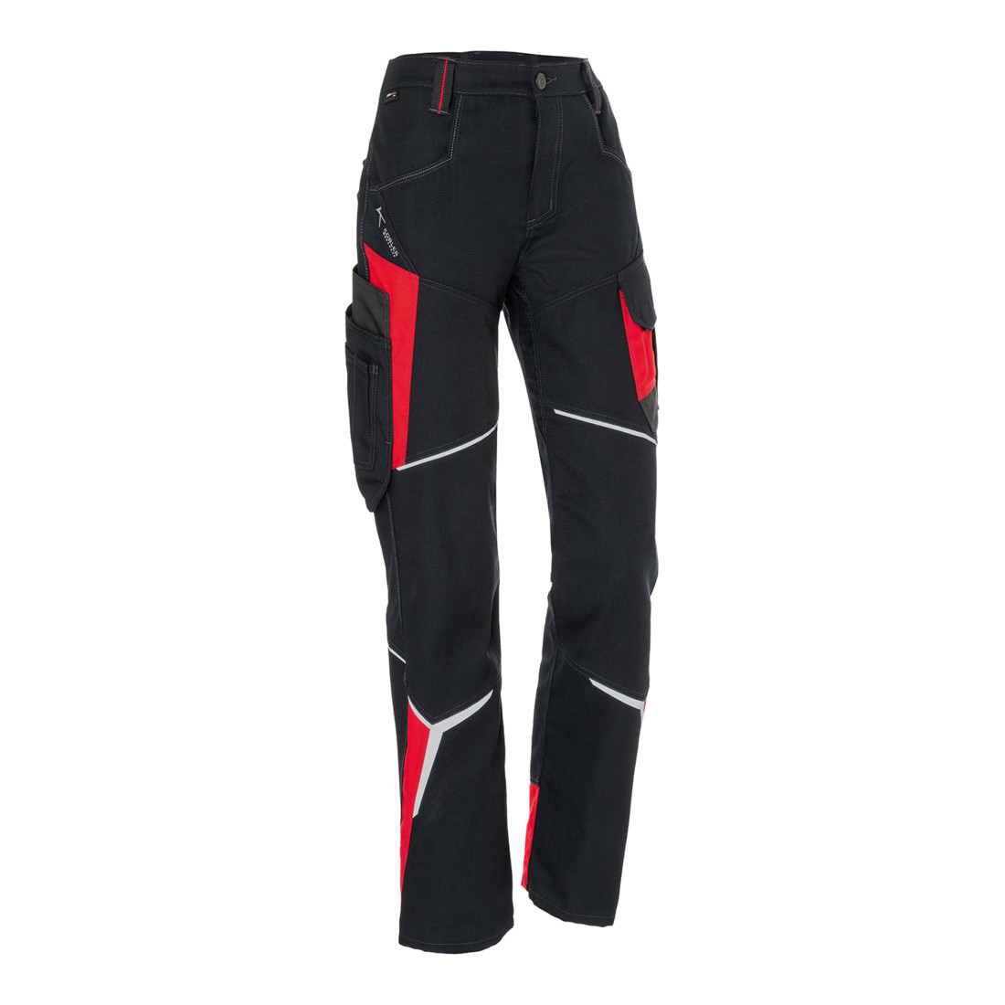 Kübler Damenhose BODYFORCE schwarz/mittelrot Form 2325