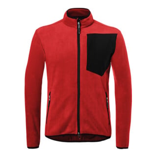 Kübler Fleecejacke mittelrot/schwarz Form 1254