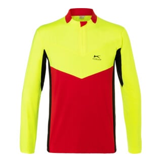 KÜBLER Funktionsshirt FOREST Langarm PSA 2 rot/warngelb M