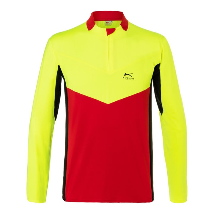 KÜBLER Funktionsshirt Langarm FOREST rot/warngelb 4XL ; Kübler Workwear