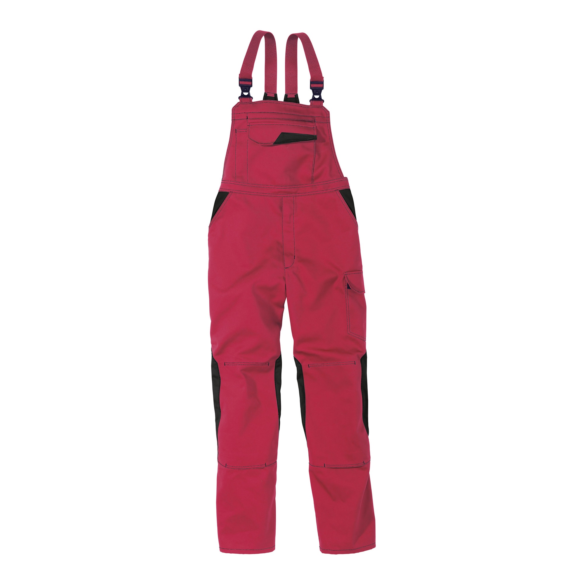 Kübler IMAGE DRESS Latzhose mittelrot/schwarz 114 ; Kübler Workwear