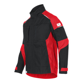 KÜBLER Jacke ACTIVIQ cotton+ schwarz/mittelrot S