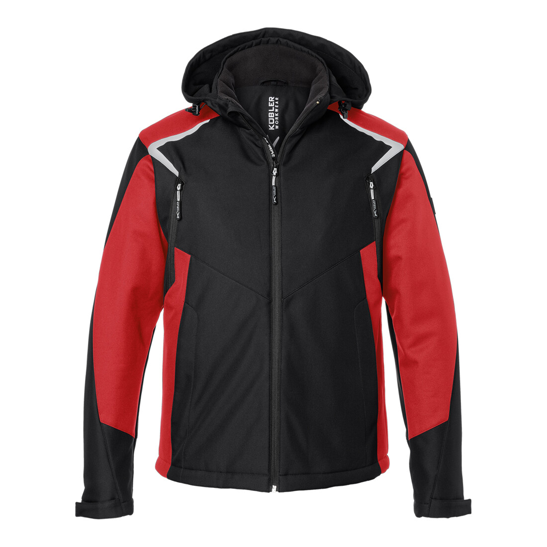 Kübler Jacke Winter Softshell BODYFORCE schwarz/mittelrot Form 1325