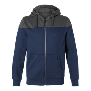 KÜBLER Kapuzen-Sweatjacke dunkelblau/dunkelgrau M