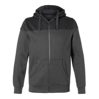 Kübler Kapuzen-Sweatjacke dunkelgrau/schwarz S