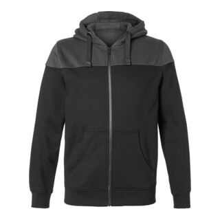 Kübler Kapuzen-Sweatjacke schwarz/dunkelgrau L
