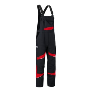 KÜBLER Latzhose ACTIVIQ cotton+ HIGH PSA 2 schwarz/mittelrot 44
