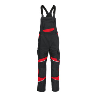 Kübler Latzhose ACTIVIQ cotton+ schwarz/mittelrot 31