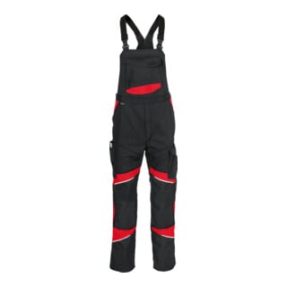 Kübler Latzhose ACTIVIQ cotton+ schwarz/mittelrot 66