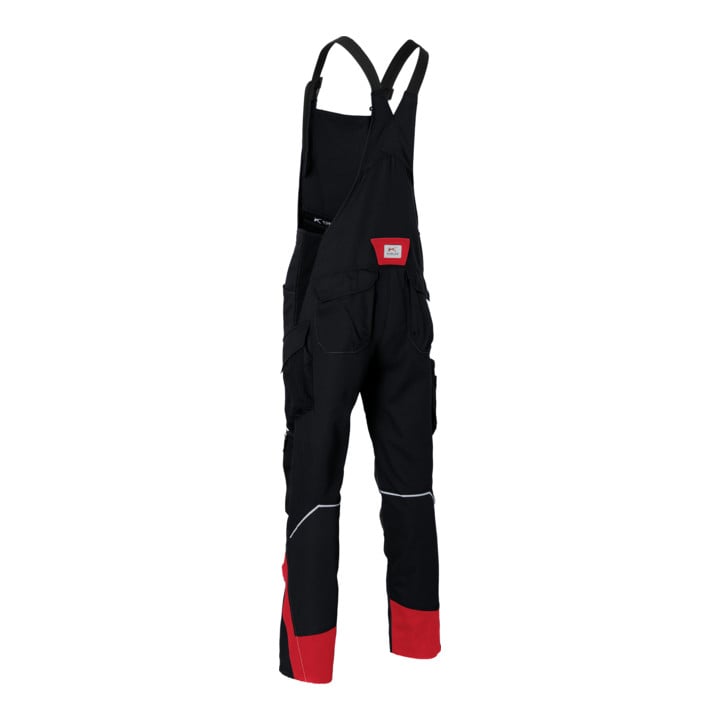 Kübler Latzhose BODYFORCE PSA 2 schwarz/mittelrot Form 3125 Größe 40