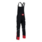 Kübler Latzhose BODYFORCE PSA 2 schwarz/mittelrot Form 3125-3