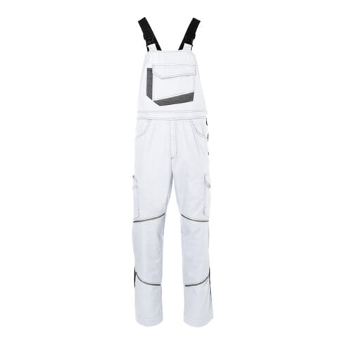 Kübler Latzhose ICONIQ cotton weiß/anthrazit Form 3140