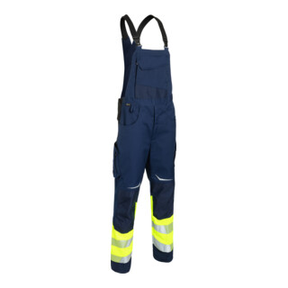 Kübler Latzhose REFLECTIQ Klasse 1 warngelb/dunkelblau Form 3208 Größe 64