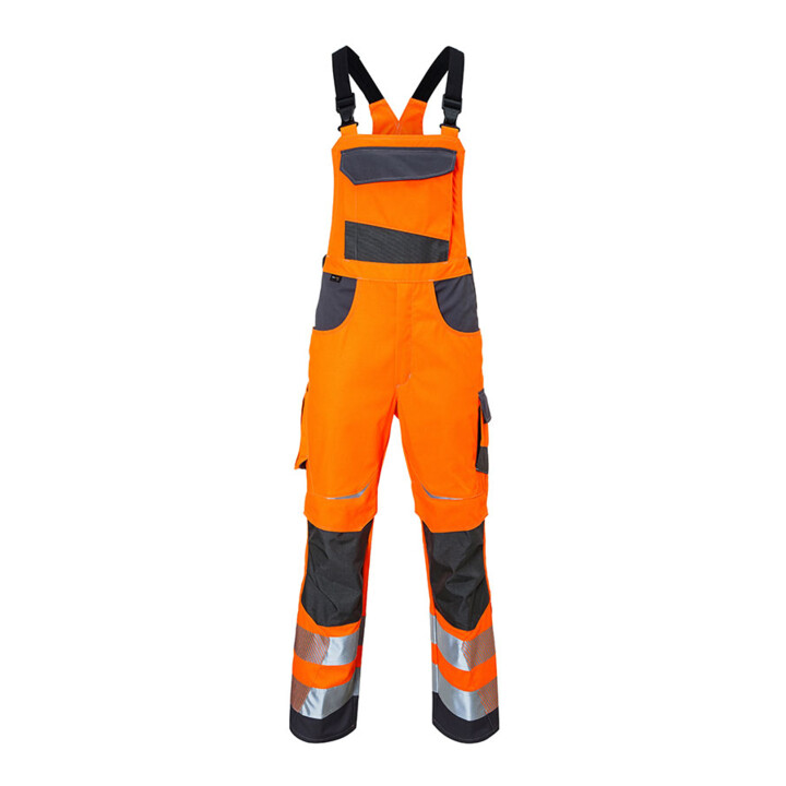 Kübler Latzhose REFLECTIQ PSA 2 warnorange/anthrazit Form 3207 Größe 30K
