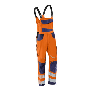 Kübler Latzhose REFLECTIQ PSA 2 warnorange/dunkelblau Form 3207 Größe 23