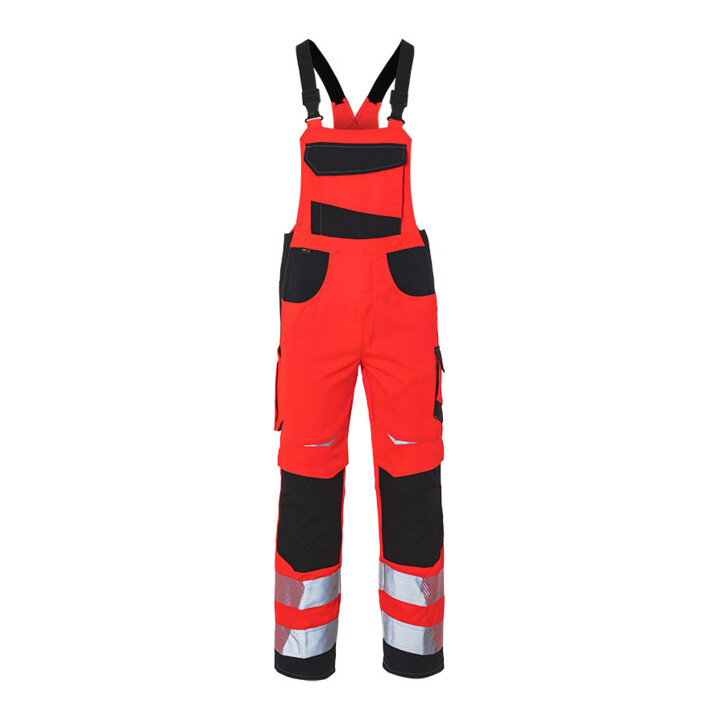 Kübler Latzhose REFLECTIQ PSA 2 warnrot/schwarz Form 3207 Größe 23