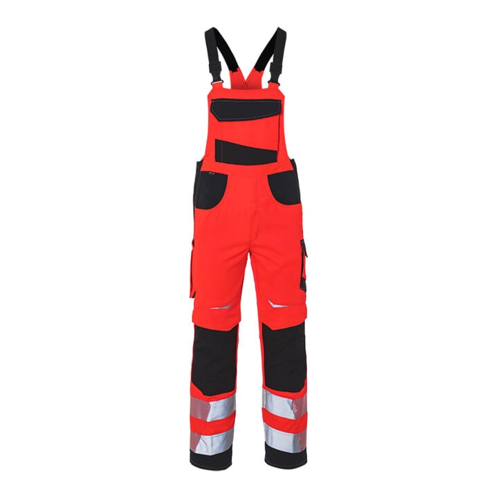 Kübler Latzhose REFLECTIQ PSA 2 warnrot/schwarz Form 3207 Größe 31