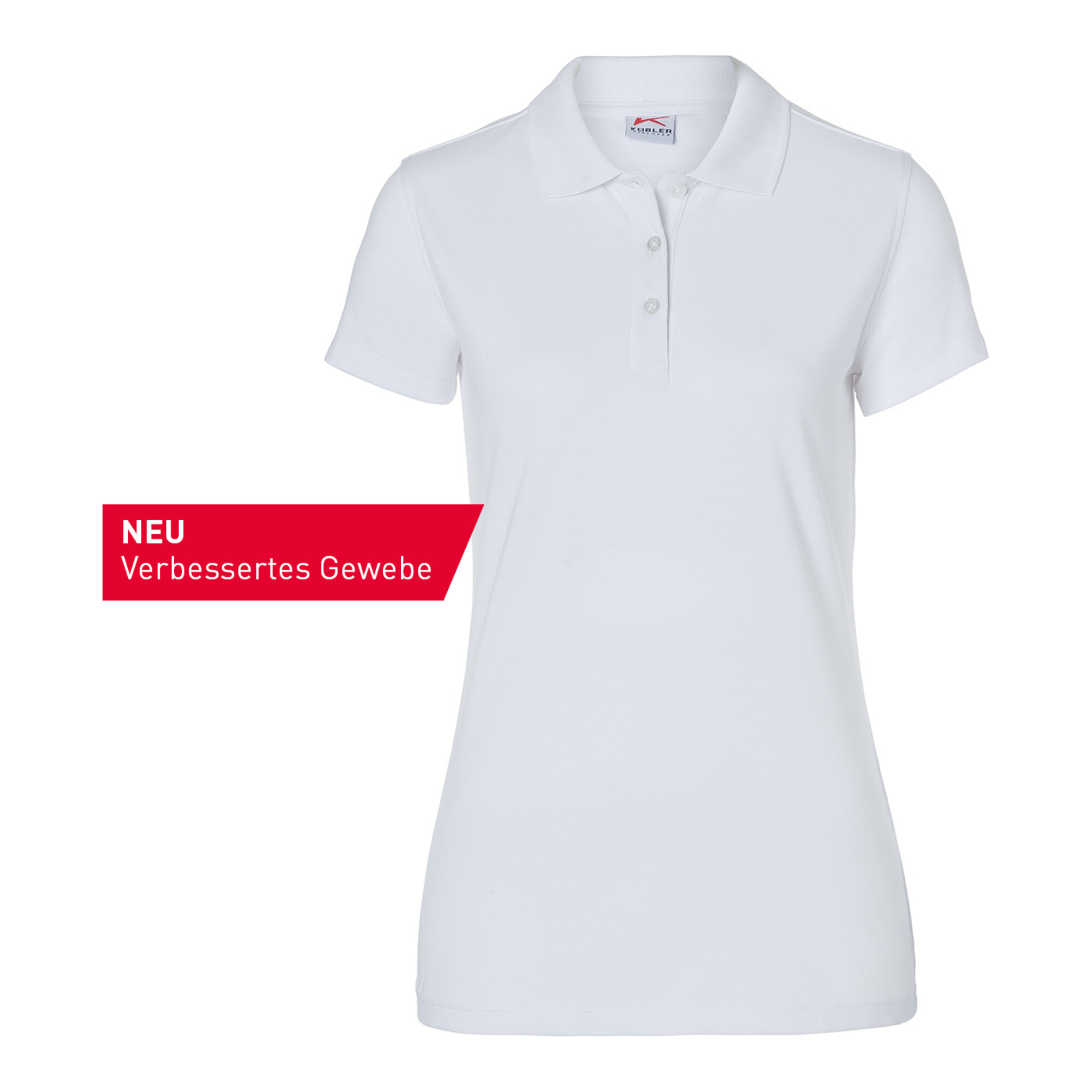Kübler Polo Damen SHIRTS weiß Form 5026 Größe XL ; Kübler Workwear