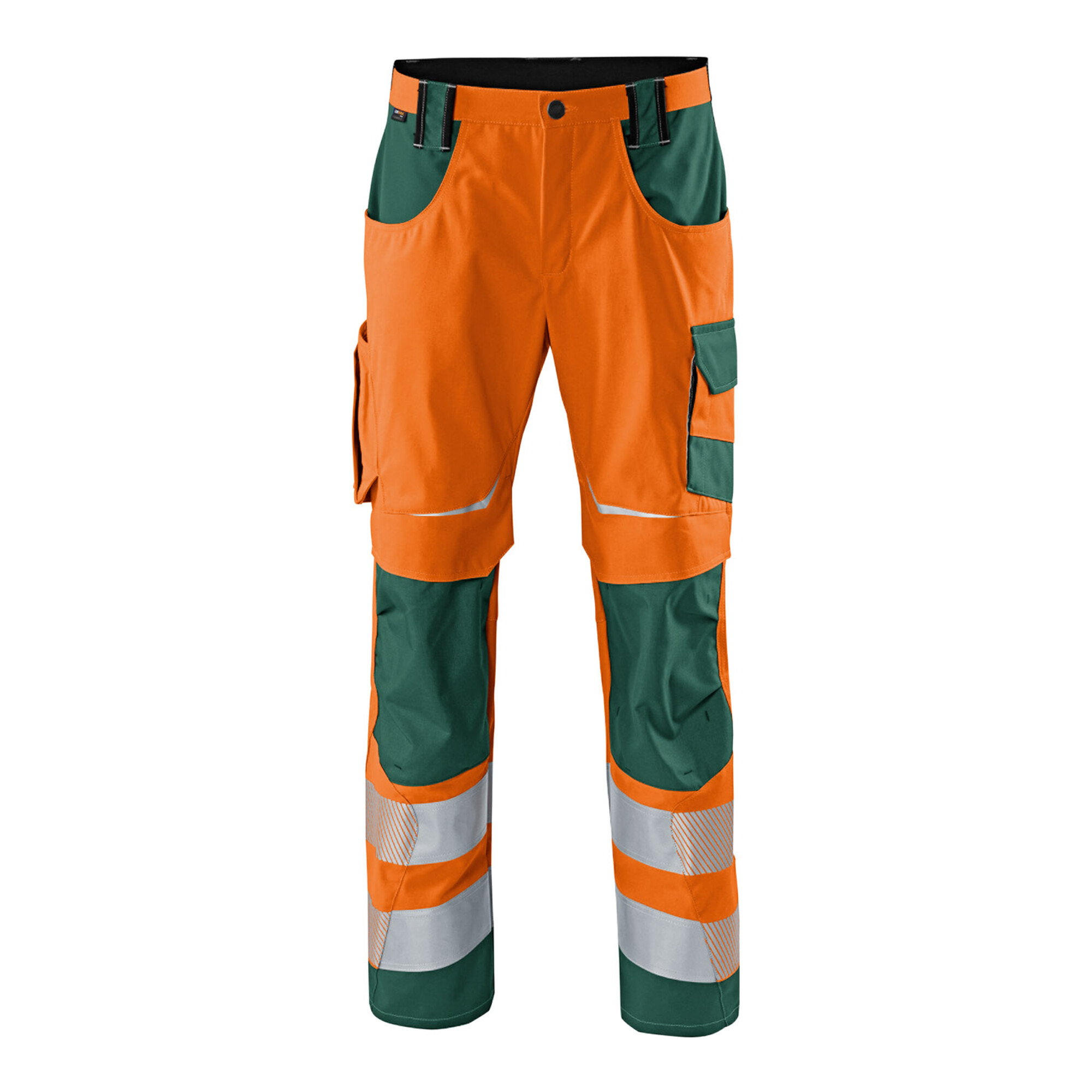 Kübler PSA Reflectiq Hose 2207 warnorange/moosgrün 28 ; Kübler Workwear