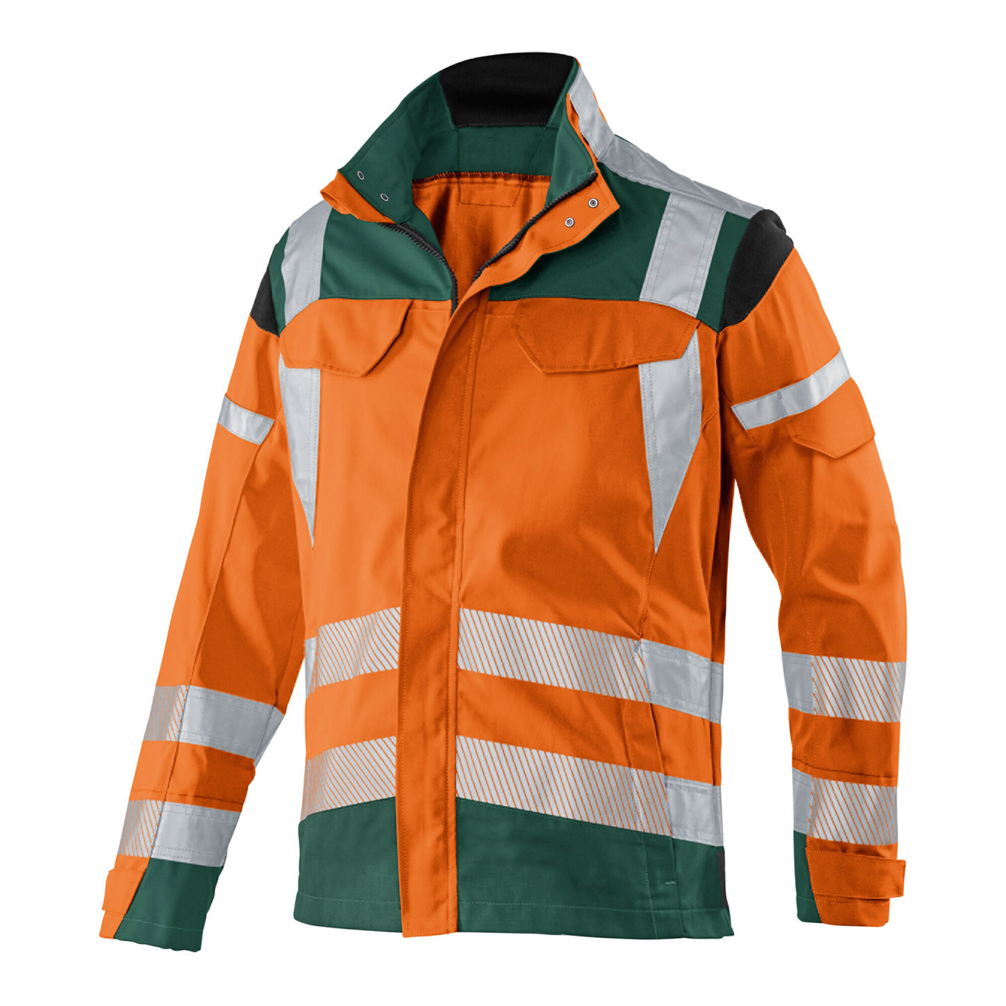 Kübler PSA Reflectiq Jacke 1207 warnorange/moosgrün 110 ; Kübler Workwear