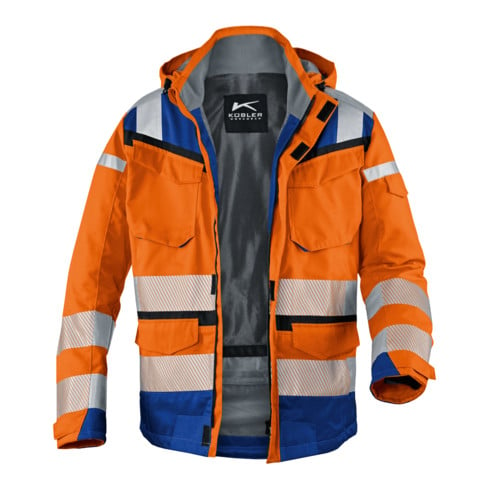 Kübler PSA Reflectiq Jacke 1307 warnorange/kornblumenblau