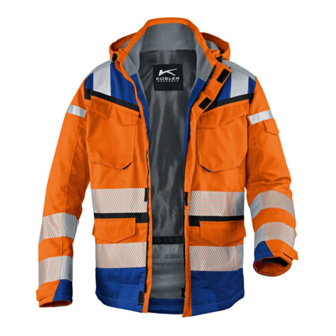 Kübler PSA Reflectiq Jacke 1307 warnorange/kornblumenblau