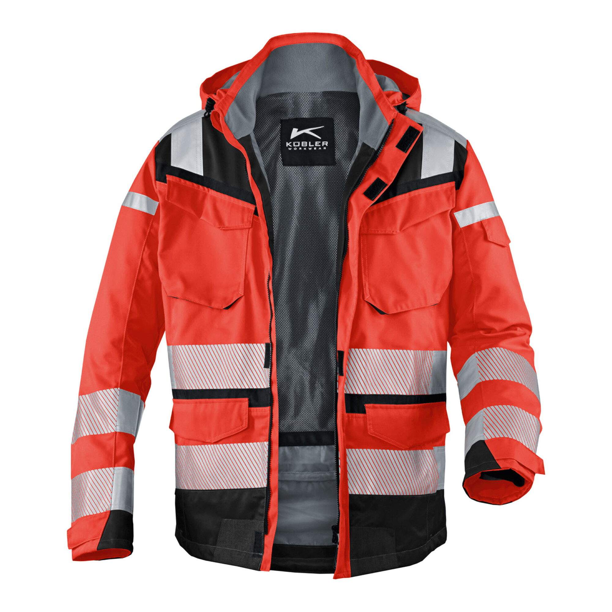 Kübler PSA Reflectiq Jacke 1307 warnrot/schwarz L ; Kübler Workwear