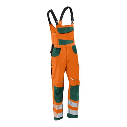 Kübler PSA Reflectiq Latzhose 3207 warnorange/moosgrün