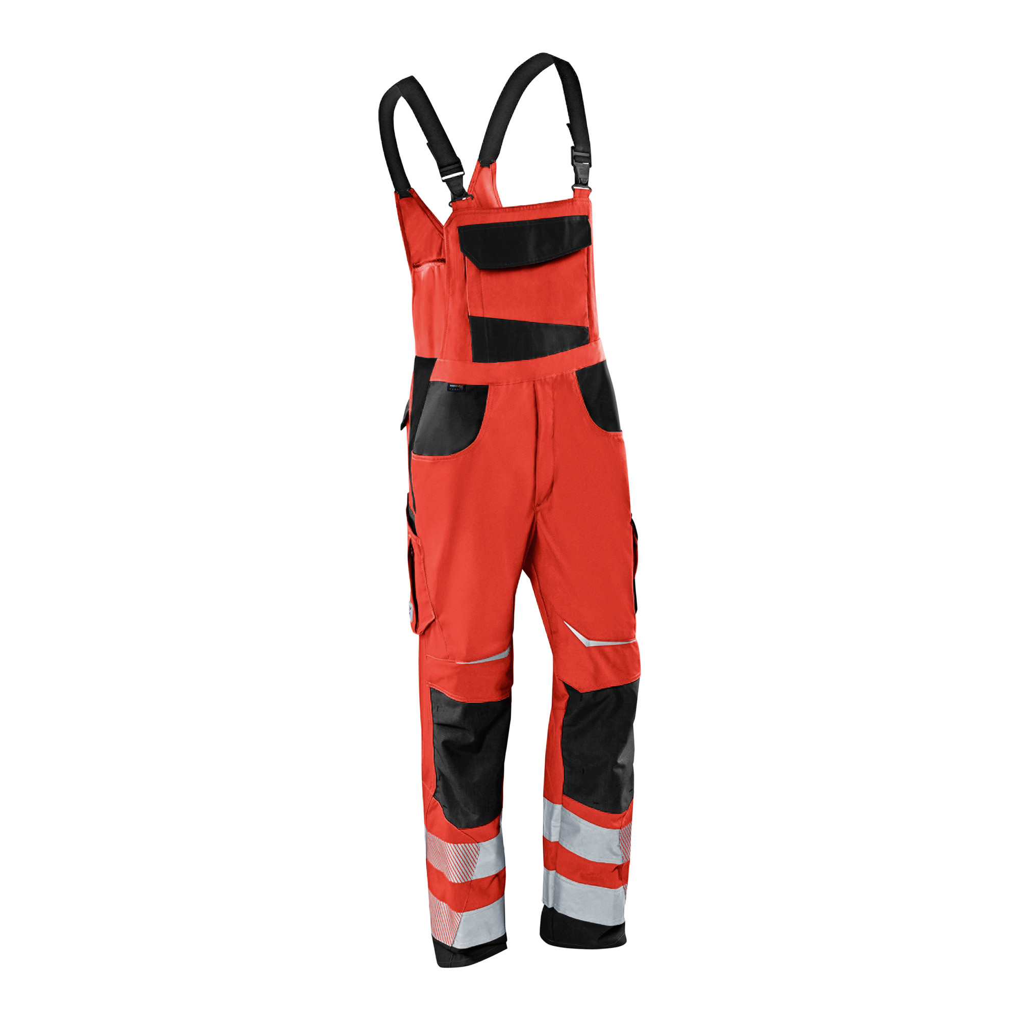 Kübler PSA Reflectiq Latzhose 3207 warnrot/schwarz 60 ; Kübler Workwear