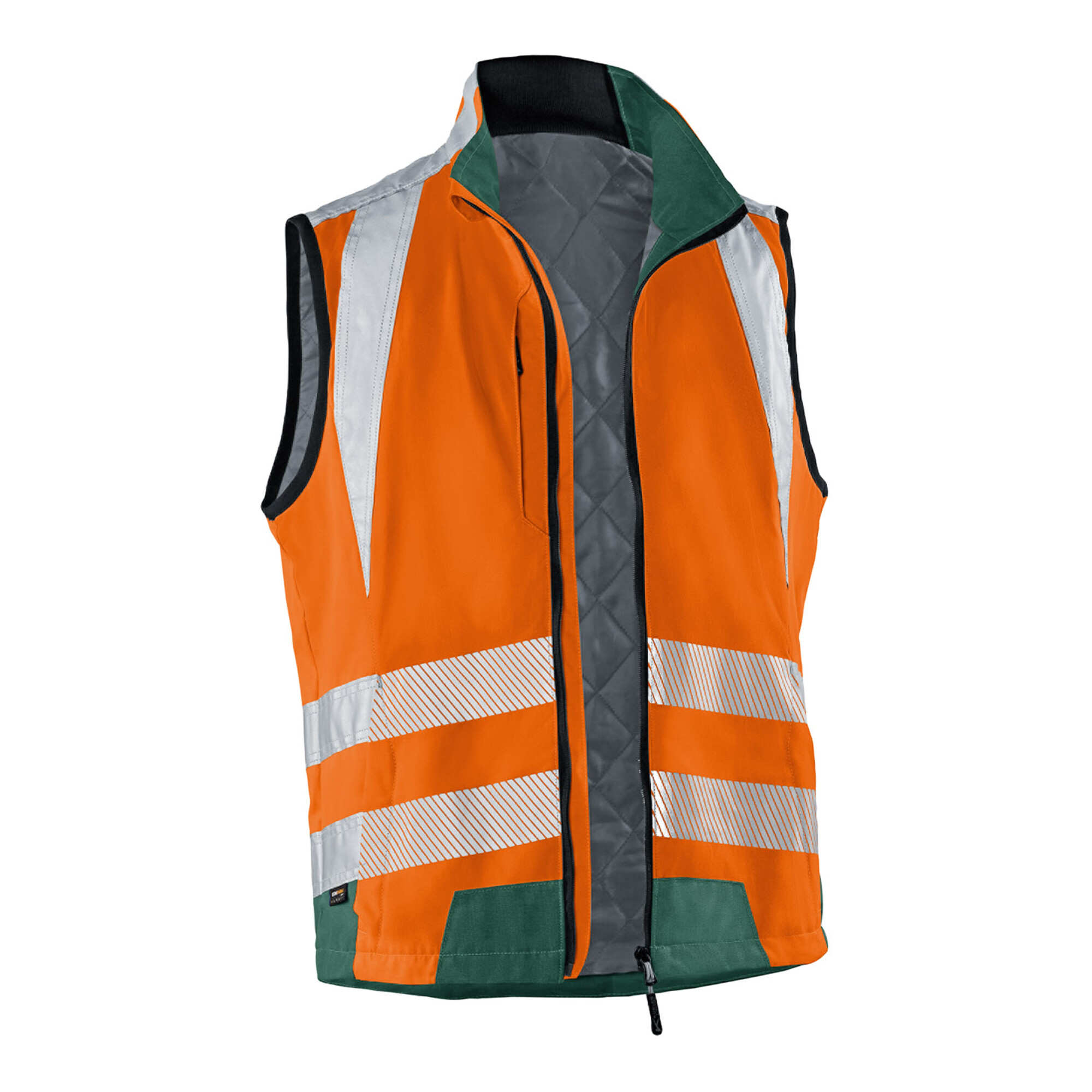 Kübler PSA Reflectiq Weste 7207 warnorange/moosgrün S ; Kübler Workwear