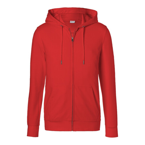 Kübler Shirts Kapuzen-Sweatjacke mittelrot
