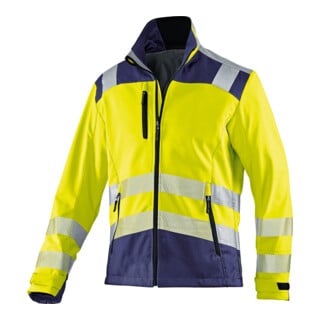 Kübler Softshell Jacke REFLECTIQ PSA 2 warngelb/dunkelblau Form 1507 Größe XL