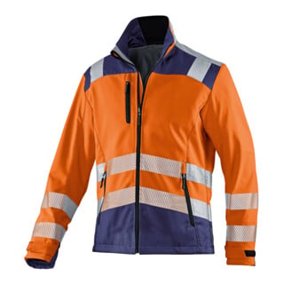 Kübler Softshell Jacke REFLECTIQ PSA 2 warnorange/dunkelblau Form 1507